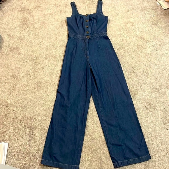 JAPNA Denim one-piece jumpsuit. Never worn. Size: small - Picture 2 of 5